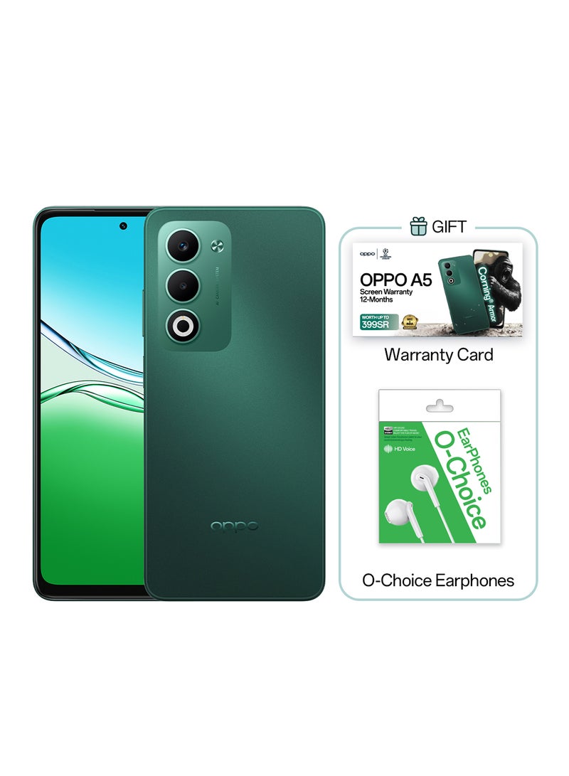 OPPO A5 4G Dual SIM Aurora Green 6GB RAM 128GB With Gift O-Choice Earphones - Middle East Version - Image 1