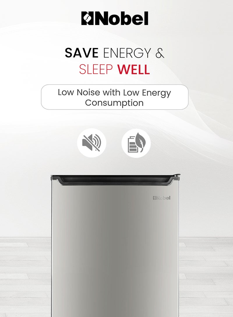 Nobel Nobel Upright Freezer 100L – Single Door, 3 Drawers, Mechanical Temperature Control, Inox Finish - 100 L 800 W NUF255SN inox - Image 3