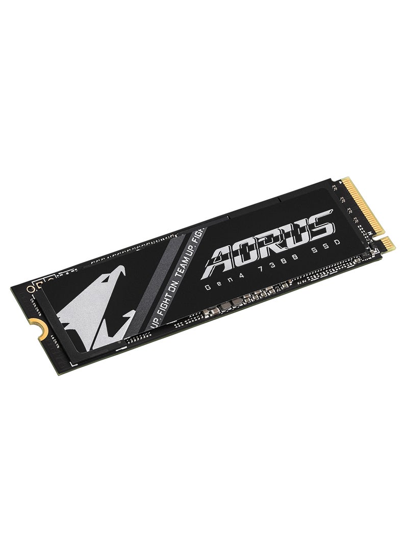 GIGABYTE AORUS Gen4 7300 SSD 2TB NVMe M.2 PCIe 4.0 x4, Up to 7300MB/s Read & 6850MB/s Write, 3D TLC NAND, Phison E18 Controller, DRAM Cache, PS5 Compatible, 2280 Form Factor, No Heatsink | AG4732TB N 2 TB - Image 1