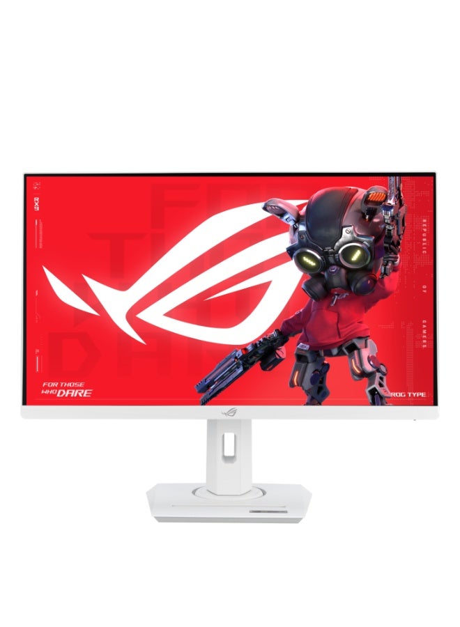 ASUS ROG Strix XG27ACS-W 27” QHD (2560×1440) Fast IPS Gaming Monitor, 180Hz Refresh Rate, 1ms GTG, 97% DCI-P3, DisplayHDR 400, G-Sync Compatible, ELMB Sync, USB-C DP Alt Mode, DisplayPort 1.4, HDMI 2.0, Ergonomic Stand, Eye Care, White | 90LM09Q2-B011A0 White  - Image 1