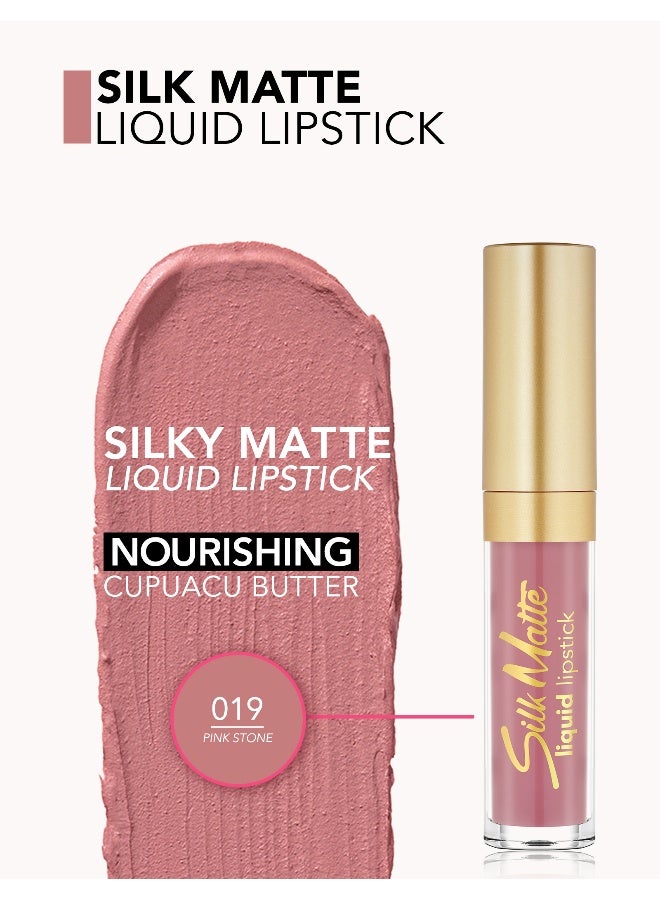 flormar Silk Matte Liquid Lipstick - 19 Pink Stone 19 Pink Stone - Image 3