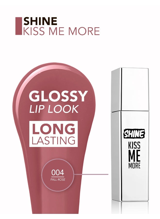 flormar Shine Kiss Me More Liquid Lipstick – 004 Fall Rose – High-Shine Liquid Lipstick, High Pigment, Smooth Comfortable Wear, Long-Lasting Glossy Finish 004 Fall Rose - Image 5
