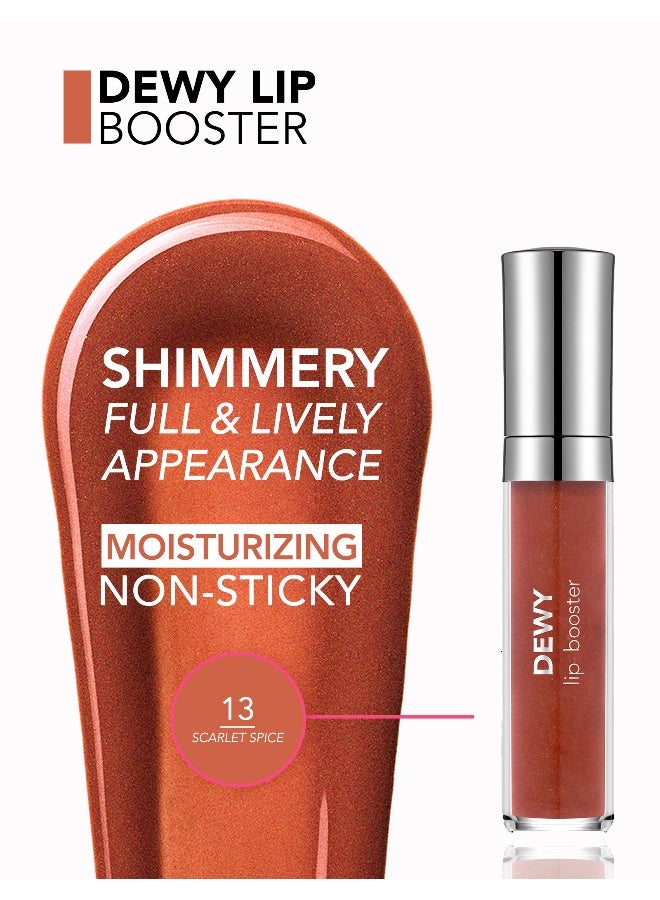 flormar Dewy Lip Booster – 013 Scarlet Spice – Plumping Look Lip Gloss, Shiny Wet Finish, Moisturizing Feel, Non-Sticky Comfort 13 Scarlet Spice - Image 4