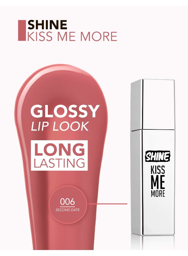 flormar Shine Kiss Me More Liquid Lipstick – 006 Second Date – High-Shine Liquid Lipstick, High Pigment, Smooth Comfortable Wear, Long-Lasting Glossy Finish 006 Second Date - Image 5