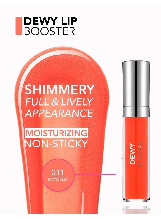 flormar Dewy Lip Booster – 011 Exotic Aura – Plumping Look Lip Gloss, Shiny Wet Finish, Moisturizing Feel, Non-Sticky Comfort 11 Exotic Aura - Image 4