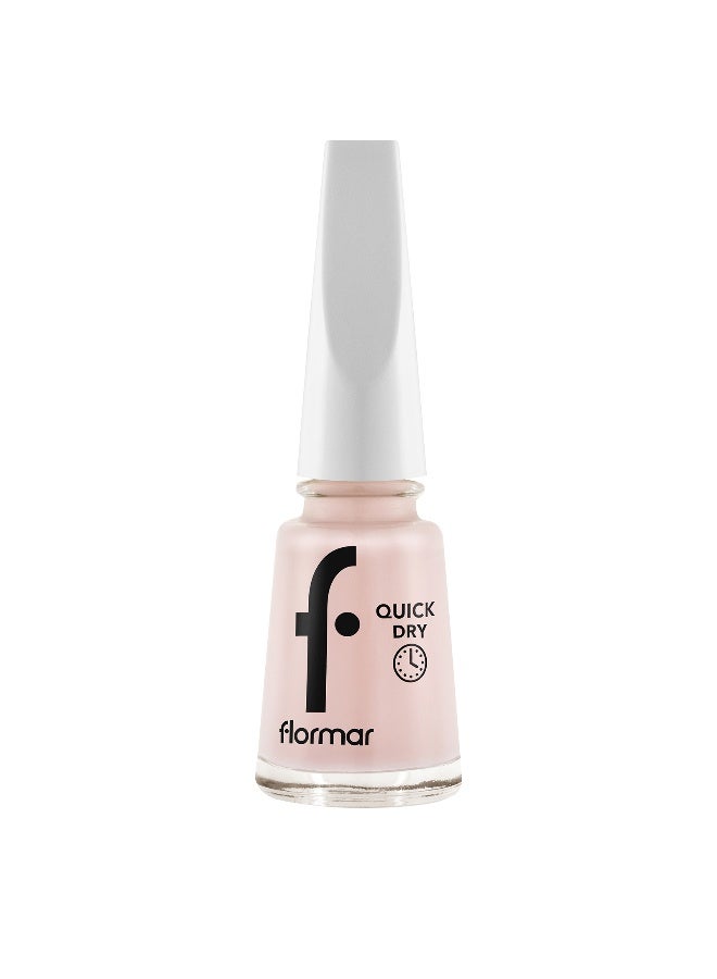 flormar Quick Dry Nail Enamel - 02 Soft Pink New 02 Soft Pink New - Image 1