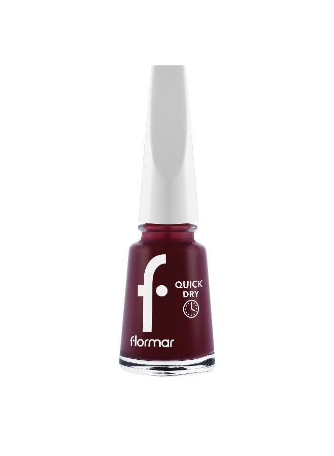 flormar Quick Dry Nail Enamel - 22 Red Velvet New 22 Red Velvet New - Image 1