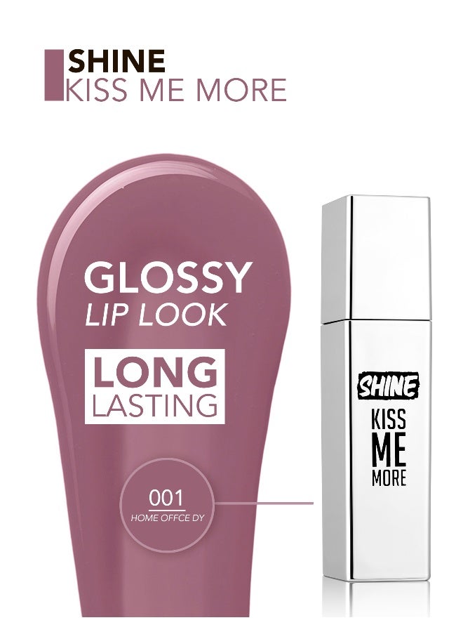 flormar Shine Kiss Me More Liquid Lipstick – 001 Home Office Day – High-Shine Liquid Lipstick, High Pigment, Smooth Comfortable Wear, Long-Lasting Glossy Finish 001 Home Offce Dy - Image 5