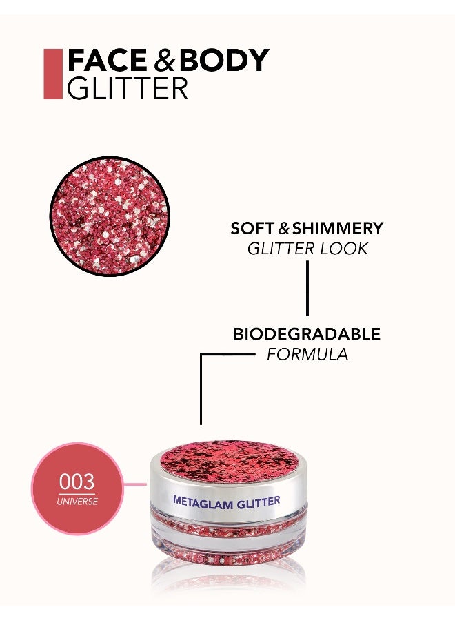 flormar Metaglam Glitter Face & Body 003 Universe 003 Universe - Image 3