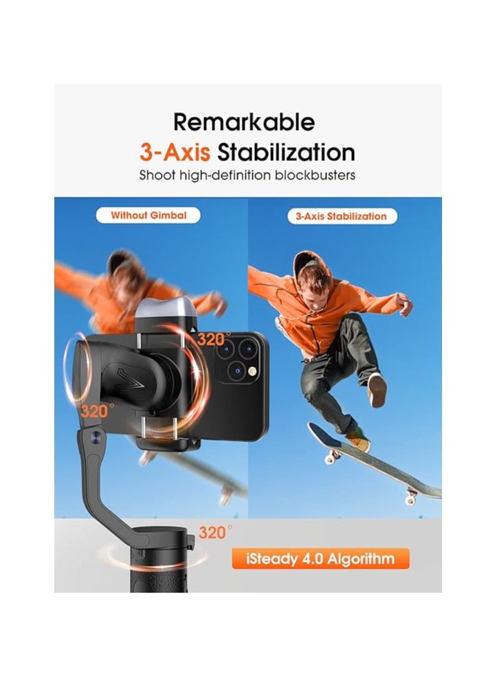 هوهم جهاز تثبيت iSteady V2 مع ضوء LED مدمج - Image 4