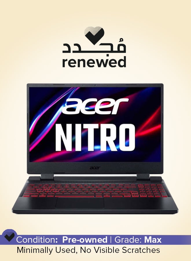 Acer Renewed - Nitro 5 Laptop With 15.6-Inch Full HD Display, Intel Core i9-12900H Processor/12th Gen/14-Core/16GB RAM/512GB SSD/8GB NVIDIA GeForce RTX 4060 Graphics/DOS(Without Windows) English black  - Image 1