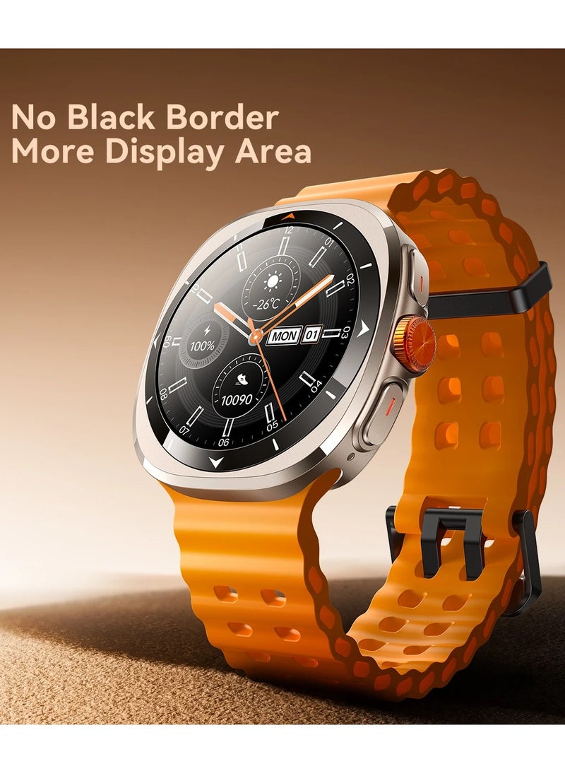 جوي روم Vanture Series Ultra Smart Watch – 47mm AMOLED Display, 100+ Sports Modes, Bluetooth Calling, 12-Day Battery, IP68 Waterproof, Wireless Magnetic Charging, Health Monitoring, Zinc Alloy Frame - Premium build Vitality Orange - Image 2