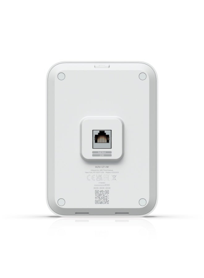 UBIQUITI UniFi U7-IW In-Wall Wi-Fi 7 Access Point, Dual-Band 2.4/5GHz, 4.3Gbps, 2x2 MU-MIMO, 3x 2.5GbE Ports, PoE+ In/Out, 200+ Clients, 115m² Coverage, VLAN, Roaming, Captive Portal, UniFi App Support | U7 In-Wall white  - Image 4