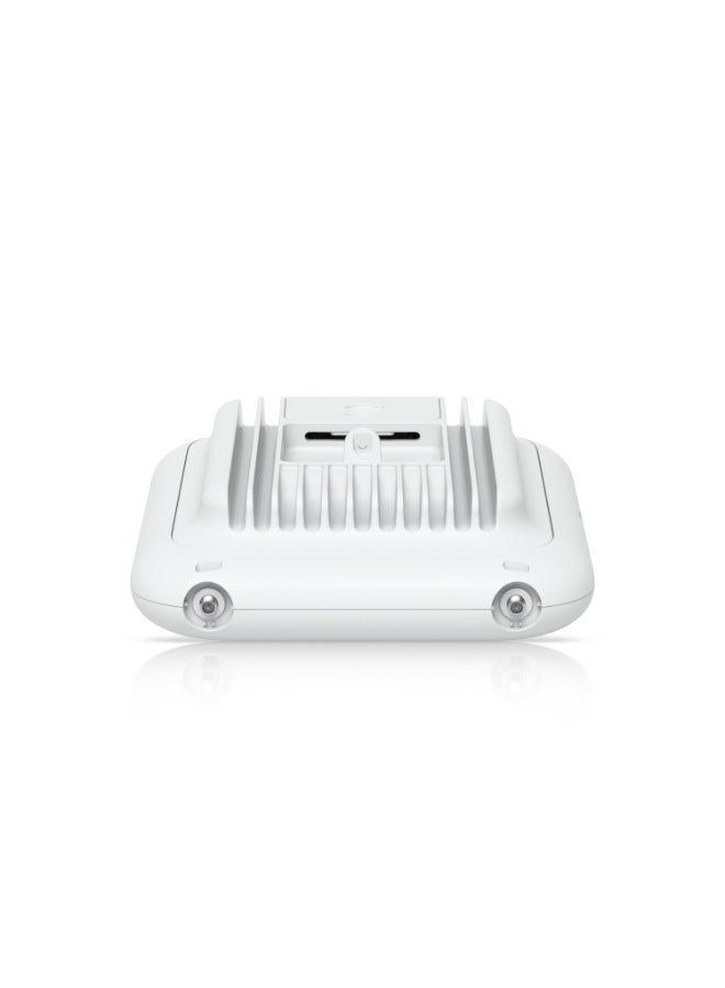 UniFi U7 Pro Outdoor Tri-Band Wi-Fi 7 Access Point, 6 Spatial Streams, 6GHz + 5GHz + 2.4GHz, Speeds up to 10.7 Gbps, IP67 Weatherproof, External & Internal High-Gain Antennas, 2.5GbE PoE+, 300+ Client Support, Wall/Pole Mount, -30°C to 60°C, UV-Stable Housing | U7-Pro-Outdoor white