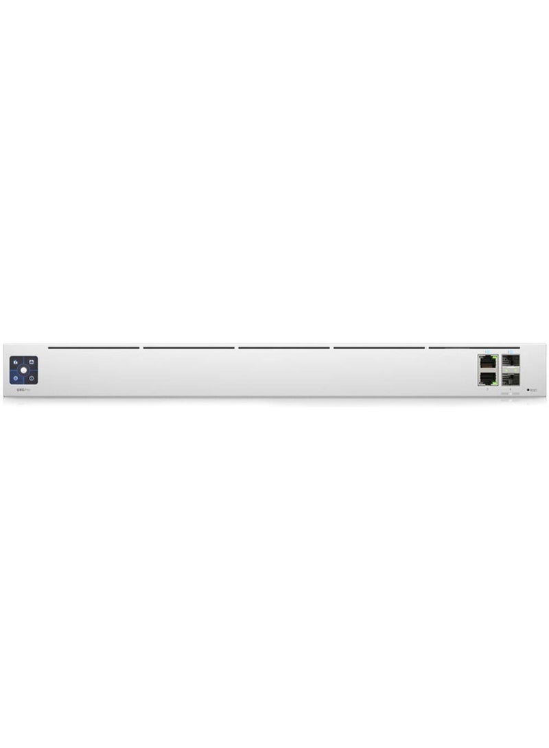 UBIQUITI UniFi UXG-Pro Next Generation Secure Gateway, 1.3" Touchscreen, 1.7GHz Quad-Core, Gigabit Ethernet, 10G SFP+ WAN Ports, DPI, IPS/IDS & Layered Firewall, Rackmount Design, Silver | UXG-Pro white - Image 1