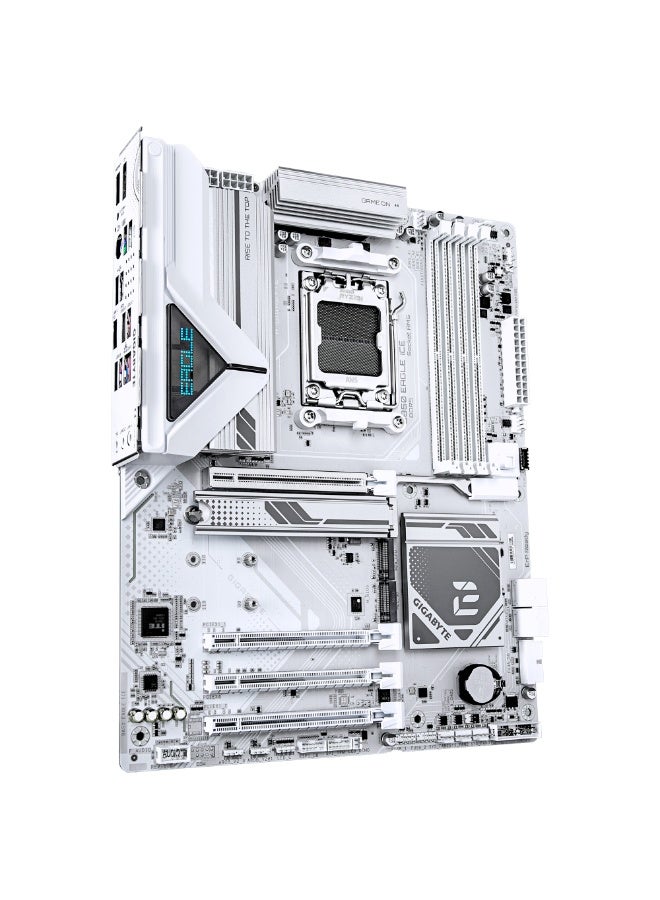 GIGABYTE B850 EAGLE ICE ATX Motherboard – AM5, DDR5 8200MHz OC, PCIe 5.0, 3x M.2, Wi-Fi 6E, 2.5GbE, USB-C, HDMI 2.1, DisplayPort, ARGB, White  - Image 3
