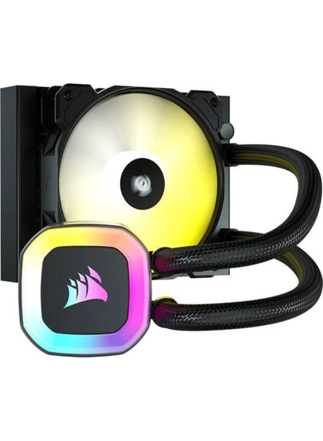CORSAIR H55 RGB 120mm Liquid CPU Cooler, RGB Lighting with 120mm CORSAIR SP RGB ELITE PWM, 1500 RPM Speed, AirGuide Technology, Compatibility with CORSAIR iCUE, Black | CW-9060052-WW  - Image 2