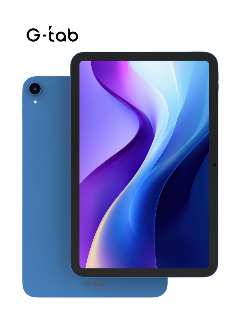 G-Tab Pad 11 10.95-Inch Android 15 Tablet - 128GB 4G LTE, 14GB (6+8) RAM, 7500mAh Battery, Dual Camera, Case And Touch Pen Included – Fast 90Hz Display, OTG Adapter, SIM Support, Blue - Image 1