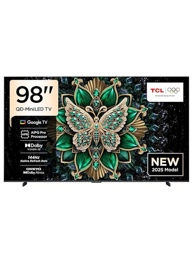 TCL TCL Television 98 Inch Smart TV 4K QD-Mini LED Gaming Google TV, 144Hz Native Refresh Rate, Precise Dimming Series Up to 512 Zones, Matte HVA Panel, AiPQ Pro Processor, Ultra Slim Design 98C6K (2025 Model) 98C6K black - Image 1