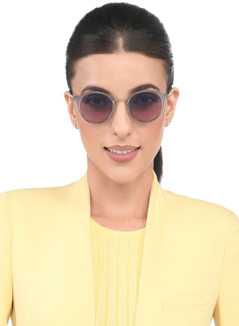 VINCENT CHASE Women's Vincent Chase By Lenskart | Silver Dual Tone Gradient Full Rim Round | All Time Hits | Branded Latest and Stylish Sunglasses | Polarized and 100% UV Protection (UV 400) | Women | Small | VC S11164  - Image 3
