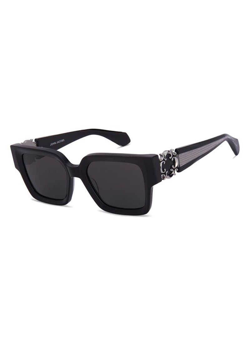 John Jacobs John Jacobs | Black - Grey | Full Rim Square Stylish & Premium Sunglasses | Urban Elegance | 100% UV Protected (UV400) | Men & Women | Wide | JJ S17079  - Image 1