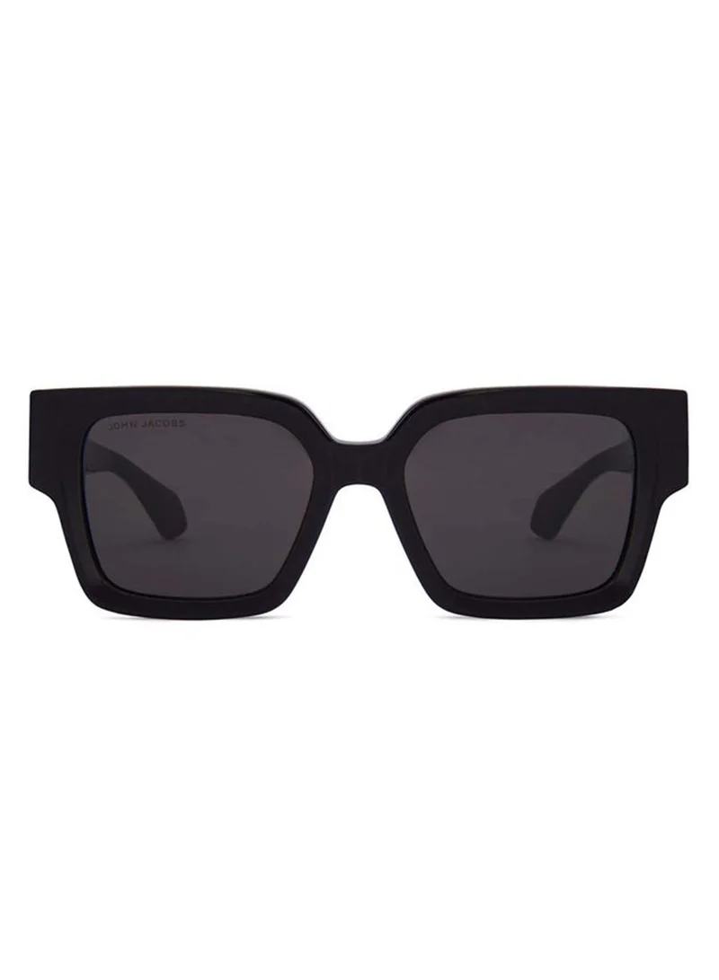 John Jacobs John Jacobs | Black - Grey | Full Rim Square Stylish &amp; Premium Sunglasses | Urban Elegance | 100% UV Protected (UV400) | Men &amp; Women | Wide | JJ S17079