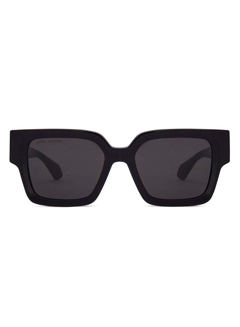 John Jacobs John Jacobs | Black - Grey | Full Rim Square Stylish & Premium Sunglasses | Urban Elegance | 100% UV Protected (UV400) | Men & Women | Wide | JJ S17079  - Image 2
