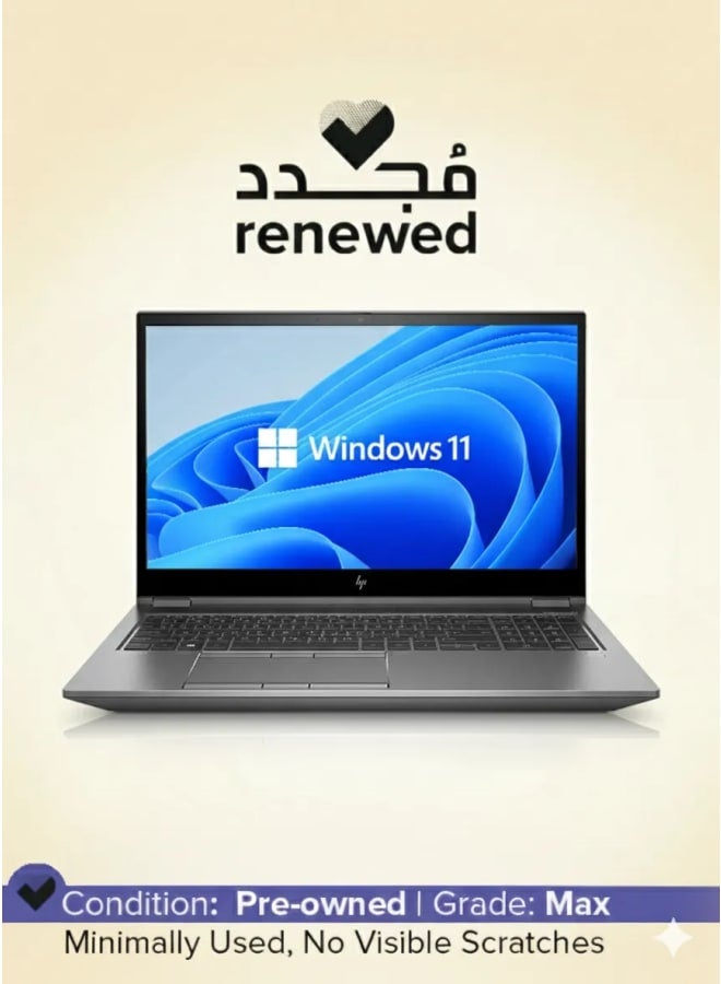 Renewed HP ZBOOK FURY 15 G8 | Intel Core i7-11th GEN (H) | 15.6" inch | NVIDIA Quadro T1200 VGA 4G| RAM 32G| Hardisk 512G | 6 Months Warranty English Gray