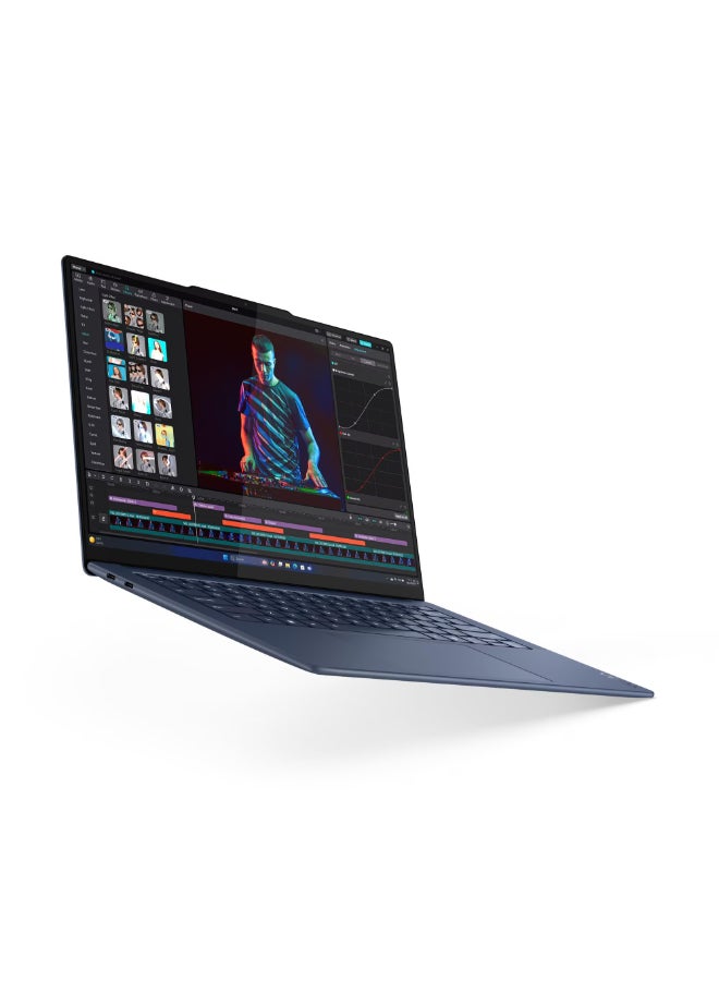 Lenovo Yoga Slim 7 Laptop With 14.5 Inch 3K (2944x1840) OLED Display,Snapdragon X Plus X1P-64-100 Processor/16GB RAM DDR5/1TB SSD/Qualcomm Adreno Graphics/Windows 11 Home+Earbuds+Backpack English/Arabic Cosmic Blue  - Image 3