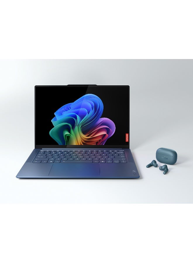 Lenovo Yoga Slim 7 Laptop With 14.5 Inch 3K (2944x1840) OLED Display,Snapdragon X Plus X1P-64-100 Processor/16GB RAM DDR5/1TB SSD/Qualcomm Adreno Graphics/Windows 11 Home+Earbuds+Backpack English/Arabic Cosmic Blue - Image 4