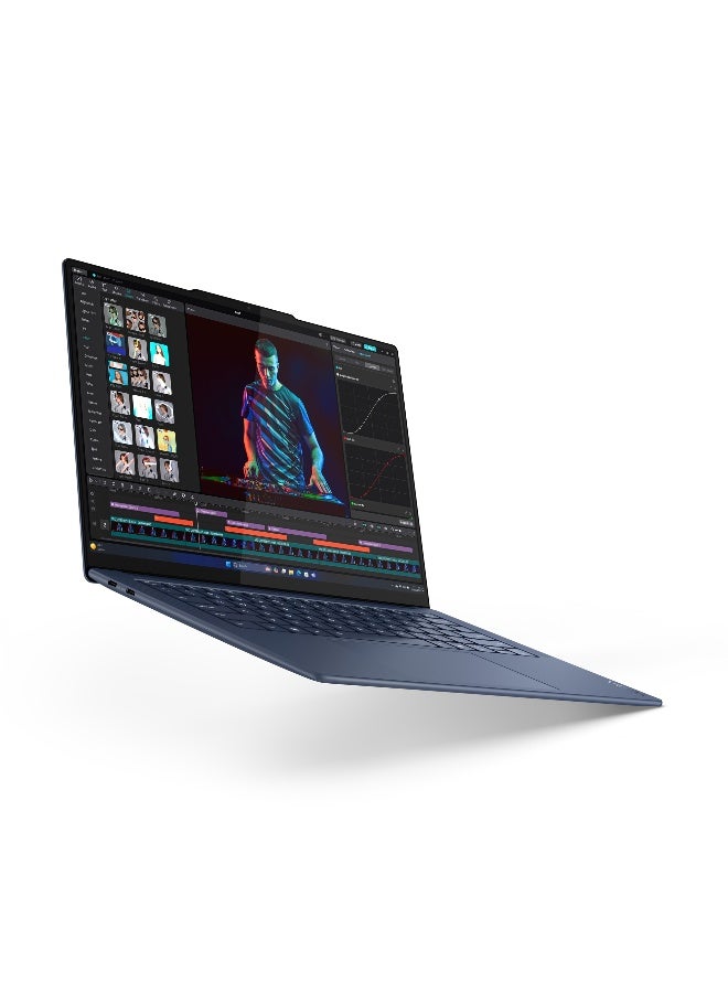 Lenovo Yoga Slim 7 Laptop With 14.5 Inch 3K (2944x1840) OLED Display,Snapdragon X Plus X1P-64-100 Processor/16GB RAM DDR5/1TB SSD/Qualcomm Adreno Graphics/Windows 11 Home+Earbuds+Backpack English/Arabic Cosmic Blue - Image 5