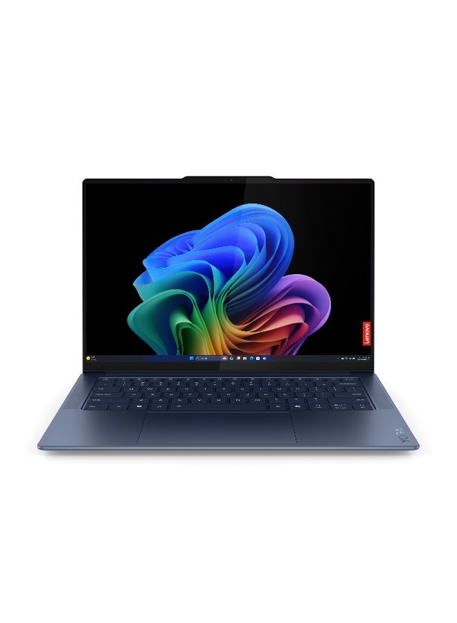 لينوفو Yoga Slim 7 Laptop With 14.5 Inch 3K (2944x1840) OLED Display,Snapdragon X Plus X1P-64-100 Processor/16GB RAM DDR5/1TB SSD/Qualcomm Adreno Graphics/Windows 11 Home+Earbuds+Backpack English/Arabic Cosmic Blue - Image 1