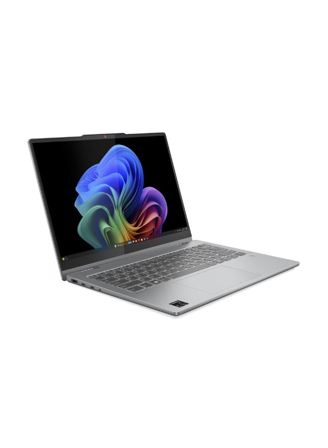 Lenovo IdeaPad 5 2-In-1 Laptop With 14-Inch WUXGA(1920x1200) Display, Snapdragon X Plus Processor/16GB RAM/512GB SSD/Integrated Qualcomm Adreno GPU/Windows11+Earbuds+Backpack English/Arabic Luna Grey  - Image 3