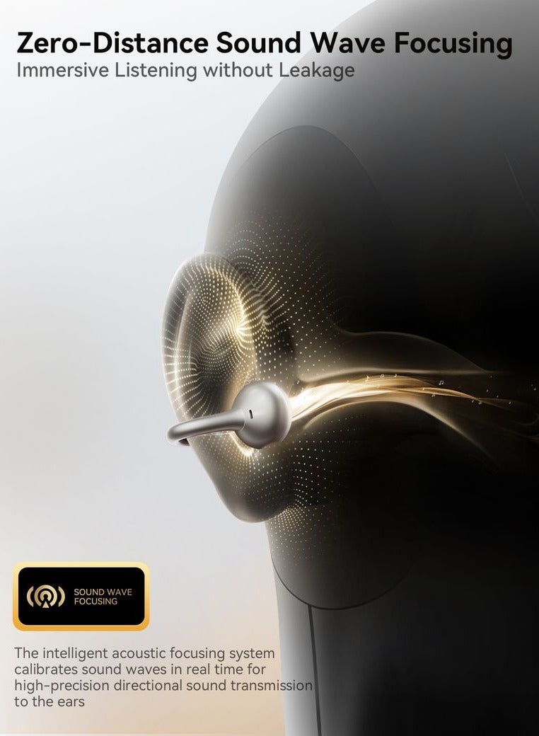 Openfree OE3 Open-Ear Wireless Earbuds with Bass Boost, Ai-Enchanced Clear Calls, 13mm Dynamic Drivers, Dual Device Connection, All-Day Comfort Fit, Smart Touch Control, Upgraded Bluetooth 5.4, 25H Playtime - Customization via App Dark Grey - view 5