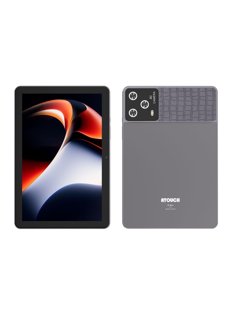 ATOUCH SE Max Lite 10.1 inch Tablet with Keyboard and Bluetooth Mini-Microphone 16GB RAM 512GB ROM Octa-Core Android 14 PUBG Game Tablet Dual SIM WiFi IPS Touchscreen Case Mouse GPS Grey  - Image 2