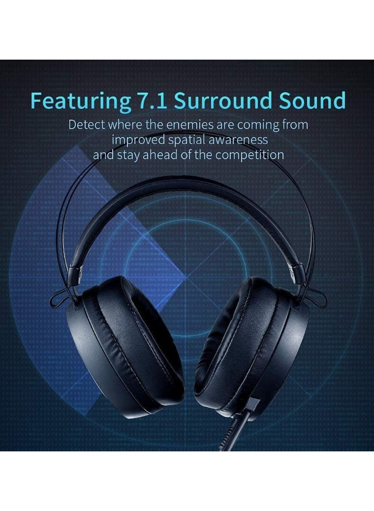 Rapoo VH160 Virtual 7.1 Channels Gaming Headset RPO-GH-VH160-BLK - Image 2