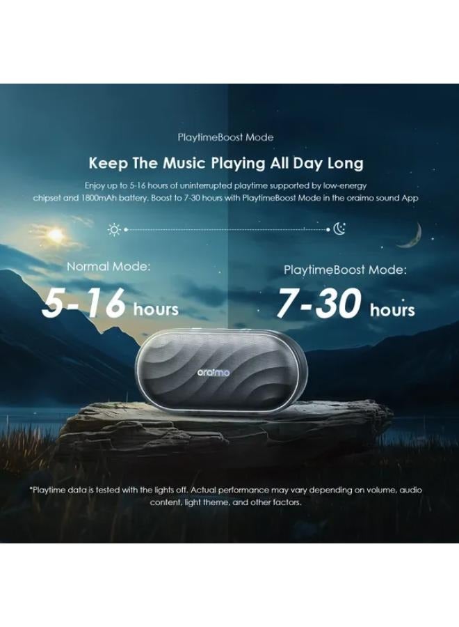 Oraimo SpaceBox 8W FM Wireless Speaker Space grey - Image 2
