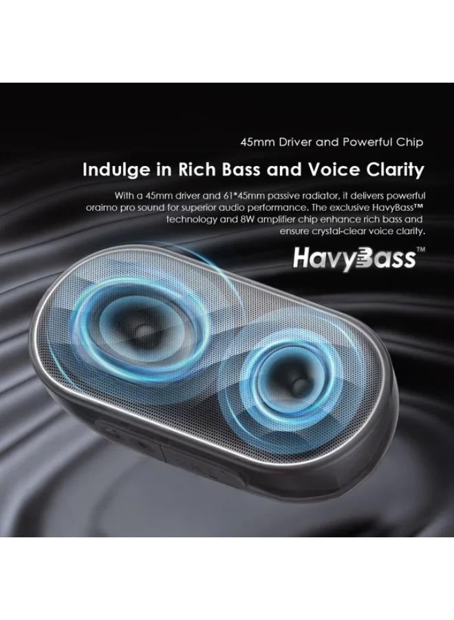 Oraimo SpaceBox 8W FM Wireless Speaker Space grey - Image 3