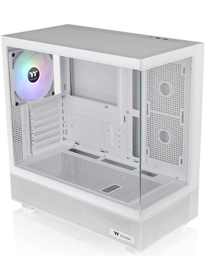 Thermaltake View 270 TG ARGB M-ATX PC Case, Tempered Glass Front and Left Panels, Supports up to 360mm Radiator, 1* CT140 ARGB Preinstalled Fan, USB Type-C x 1, USB 3.0 x 2, Snow | CA-1Y7-00M6WN-03  - Image 1