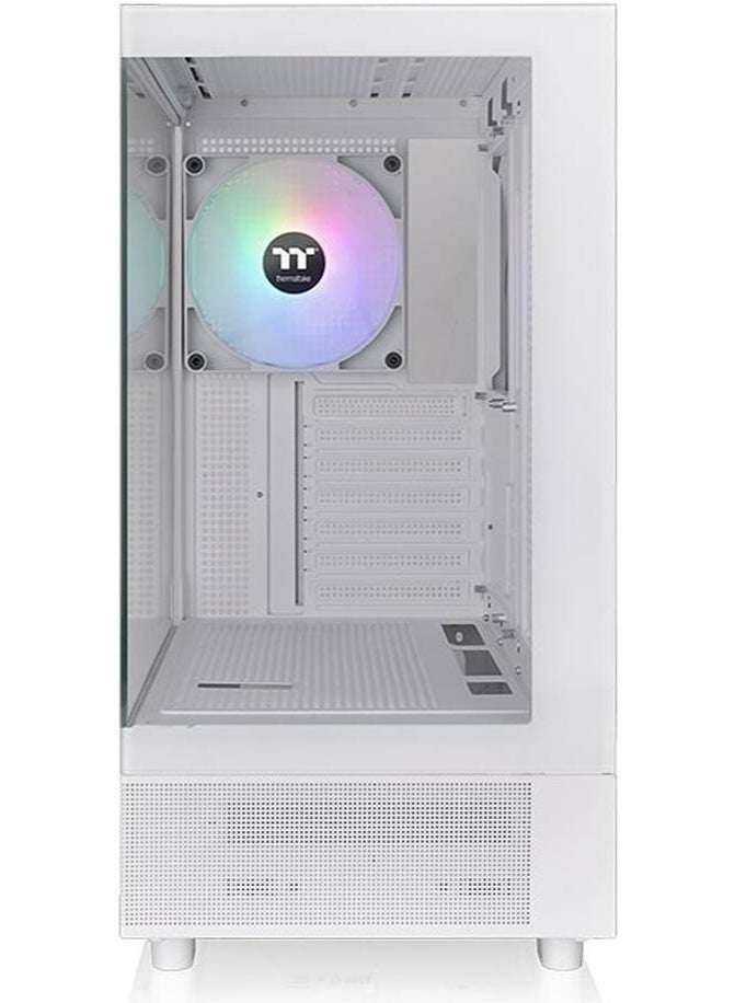 Thermaltake View 270 TG ARGB M-ATX PC Case, Tempered Glass Front and Left Panels, Supports up to 360mm Radiator, 1* CT140 ARGB Preinstalled Fan, USB Type-C x 1, USB 3.0 x 2, Snow | CA-1Y7-00M6WN-03  - Image 3