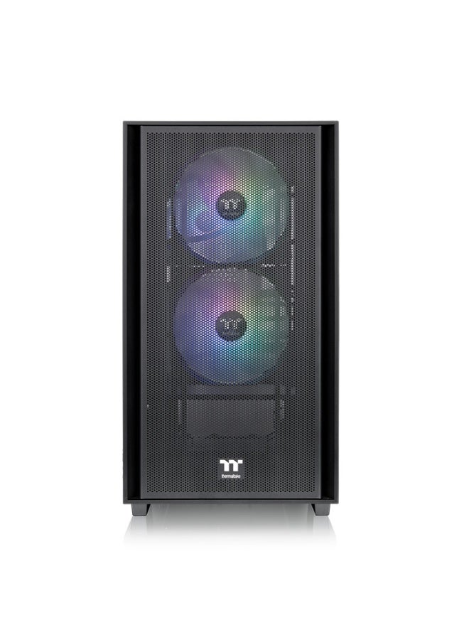 Thermaltake Versa H16 TG ARGB Micro Tower Chassis, Compact Micro ATX & Mini ITX Case with 3x 120mm ARGB Fans, Tempered Glass Side Panel, Mesh Front Panel, Multiple Drive Bays, USB 3.0 & Audio I/O, Black | CA-1Y8-00S1WN-02  - Image 2