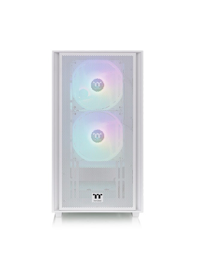 Thermaltake Versa H16 TG ARGB Micro Tower Chassis, Compact Micro ATX & Mini ITX Case with 3x 120mm ARGB Fans, Tempered Glass Side Panel, Mesh Front Panel, Multiple Drive Bays, USB 3.0 & Audio I/O, White | CA-1Y8-00S6WN-01  - Image 2