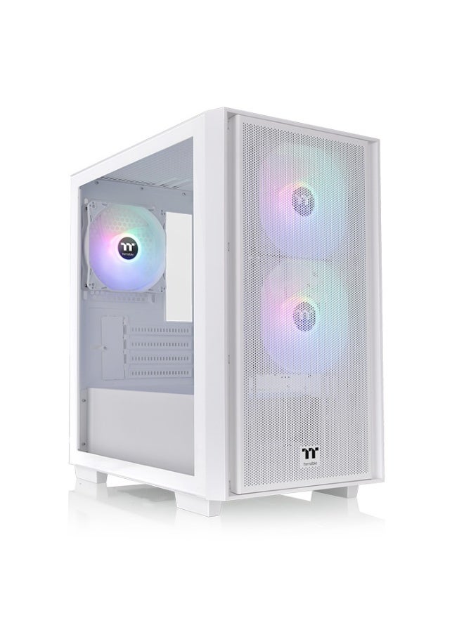 Thermaltake Versa H16 TG ARGB Micro Tower Chassis, Compact Micro ATX & Mini ITX Case with 3x 120mm ARGB Fans, Tempered Glass Side Panel, Mesh Front Panel, Multiple Drive Bays, USB 3.0 & Audio I/O, White | CA-1Y8-00S6WN-01  - Image 5