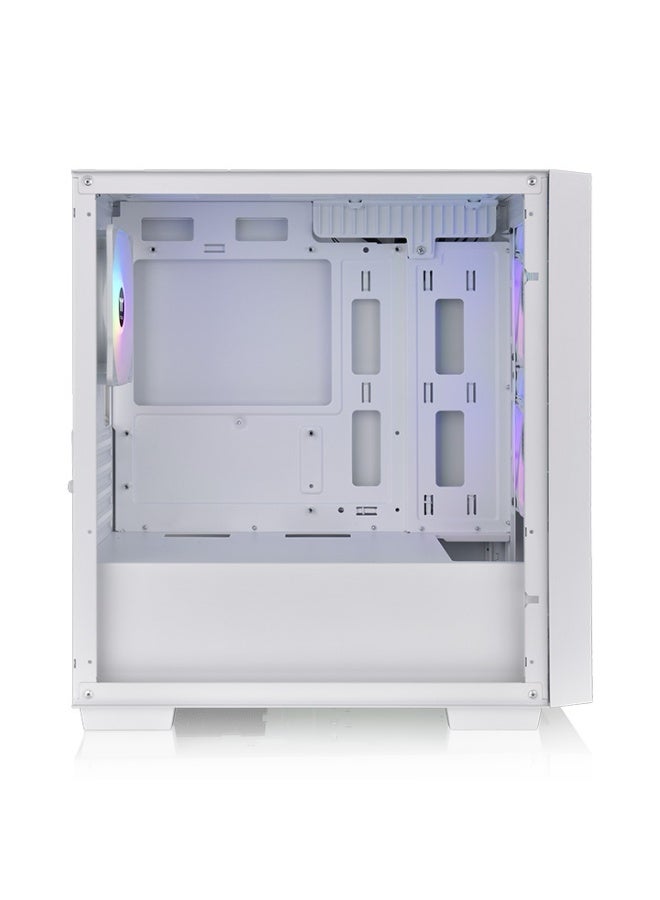 Thermaltake Versa H16 TG ARGB Micro Tower Chassis, Compact Micro ATX & Mini ITX Case with 3x 120mm ARGB Fans, Tempered Glass Side Panel, Mesh Front Panel, Multiple Drive Bays, USB 3.0 & Audio I/O, White | CA-1Y8-00S6WN-01  - Image 3
