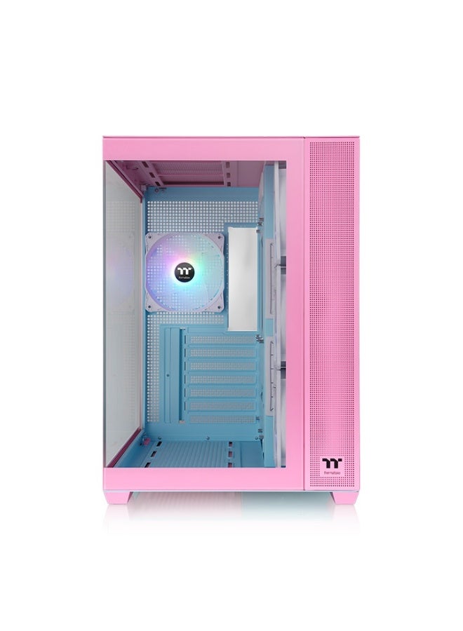 Thermaltake View 380 TG ARGB Bubble Pink Mid Tower Case, Tempered Glass, 4x 120mm ARGB Fans, ATX Support, USB 3.2 Gen 2 Type-C, Supports Up to 2x 2.5" SSD + 1x 3.5" HDD | CA-1Z2-00MAWN-00  - Image 2