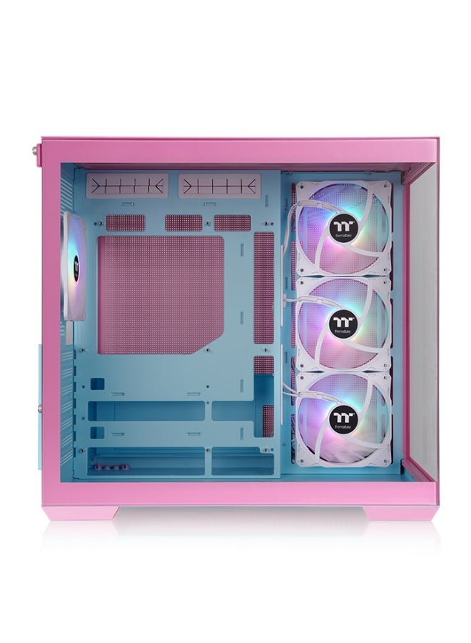 Thermaltake View 380 TG ARGB Bubble Pink Mid Tower Case, Tempered Glass, 4x 120mm ARGB Fans, ATX Support, USB 3.2 Gen 2 Type-C, Supports Up to 2x 2.5" SSD + 1x 3.5" HDD | CA-1Z2-00MAWN-00  - Image 3