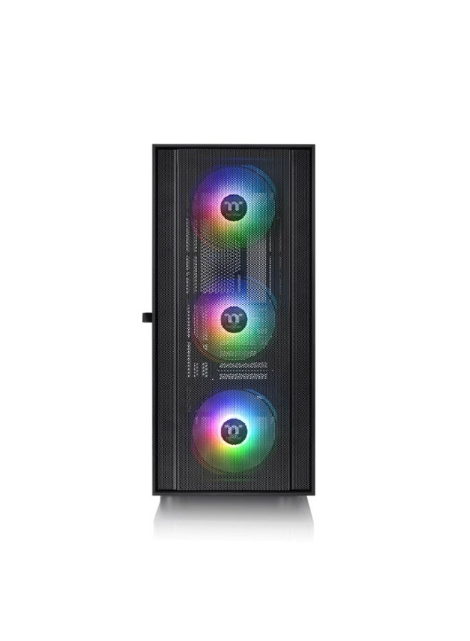 Thermaltake H570 TG ARGB Mid Tower Case, Mesh Front, 3x 120mm ARGB Fans, Tempered Glass, E-ATX/ATX Support, Liquid Cooling Ready, USB 3.0, ARGB Sync, Black | CA-1T9-00M1WN-01  - Image 2