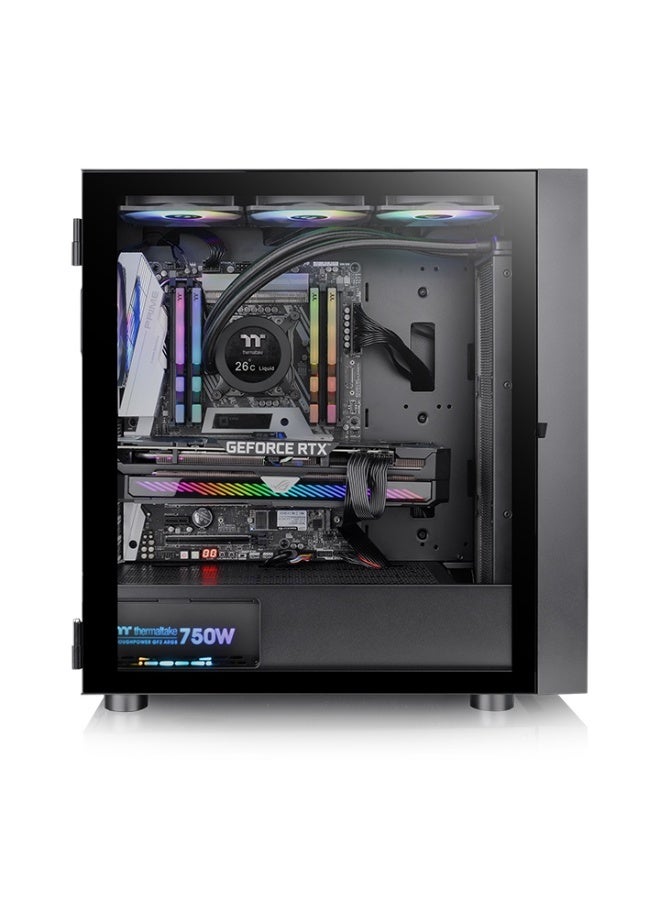 Thermaltake H570 TG ARGB Mid Tower Case, Mesh Front, 3x 120mm ARGB Fans, Tempered Glass, E-ATX/ATX Support, Liquid Cooling Ready, USB 3.0, ARGB Sync, Black | CA-1T9-00M1WN-01  - Image 3