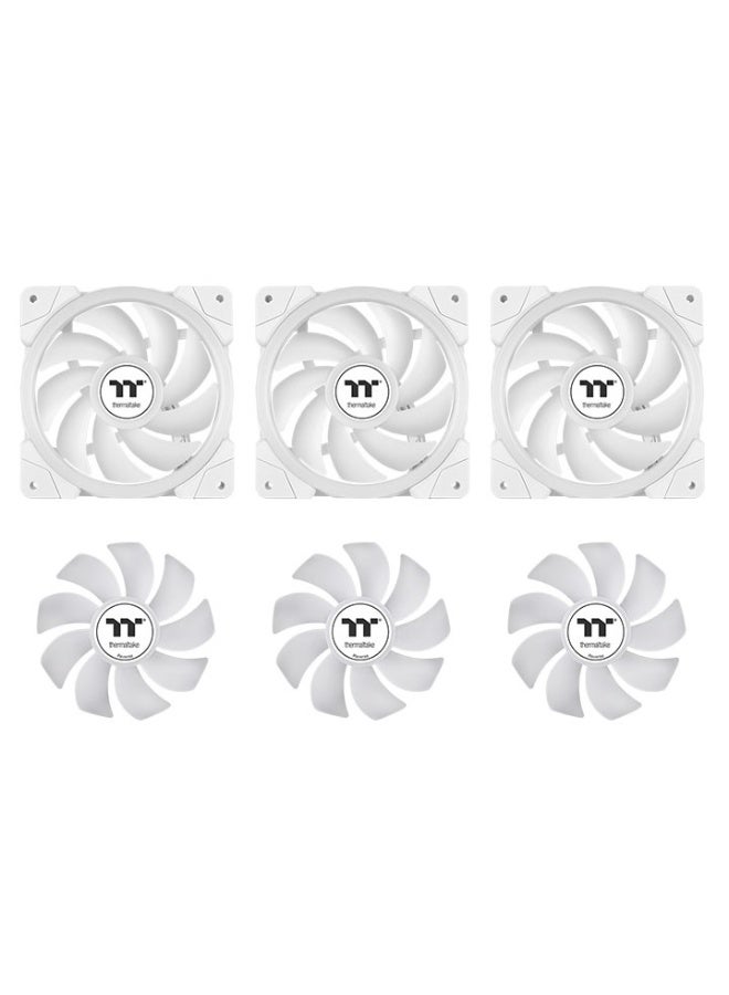 Thermaltake MAGFloe 360 Ultra ARGB Sync AIO Liquid Cooler, 360mm Radiator, 3.95" 480x480 LCD Display, SWAFAN EX MagForce 2.0 Magnetic Fans, Copper Base Plate, 27mm Radiator Thickness, Intel LGA1851 & AMD AM5 Compatible, ARGB Lighting, Snow (White) Edition | CL-W433-PL12SW-A  - Image 5