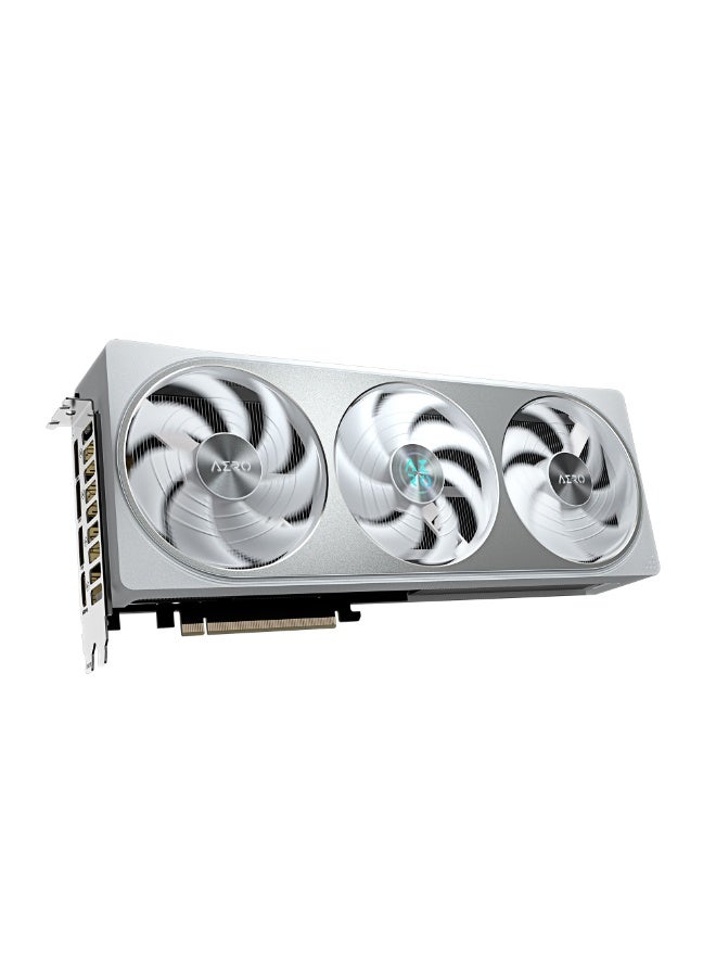 GIGABYTE GeForce RTX 5070 AERO OC 12G Graphics Card, 12GB GDDR7 192-bit, PCIe 5.0, Triple Fan WINDFORCE Cooling, DLSS 4, Ray Tracing, RGB, White, 3x DP 2.1 + HDMI 2.1, 2625MHz Boost, Dual BIOS | GV-N5070AERO OC-12GD  - Image 3